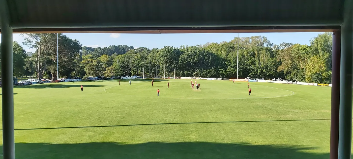 Gardiner Reserve from the clubrooms on a match day